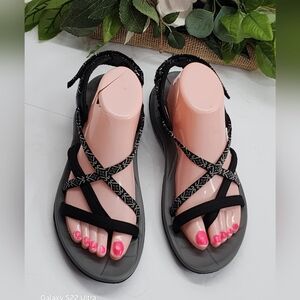 Northside Black Strappy Sandals